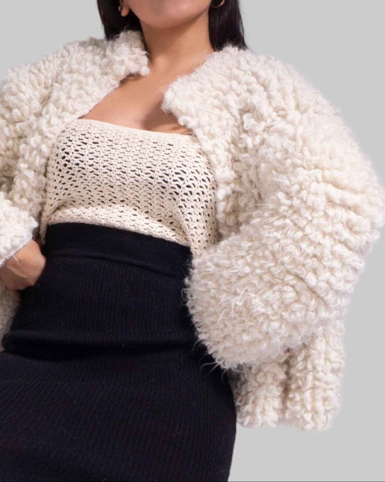 Knit Alpaca Wool Coat | Long Cardigan, Warm Winter Outerwear