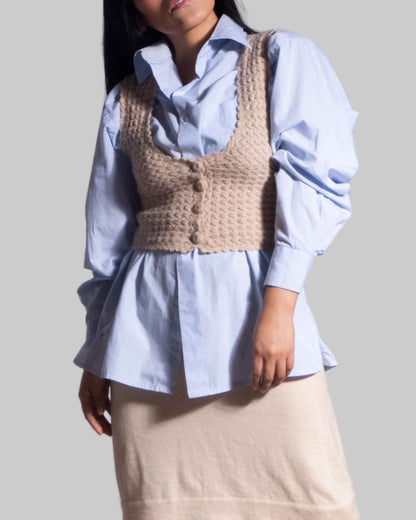 Handmade Crochet Alpaca Sweater Vest | Sustainable Knit