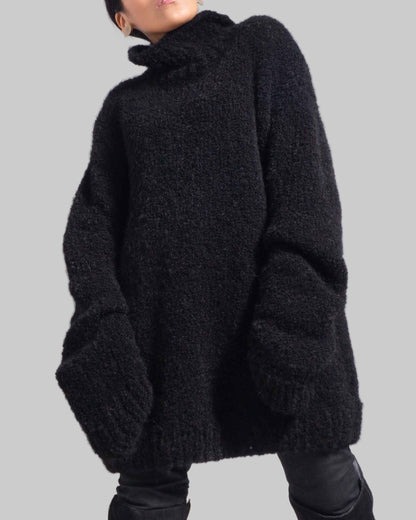 Oversized Knit Alpaca Sweater Dress | Plus Size Winter Sweater