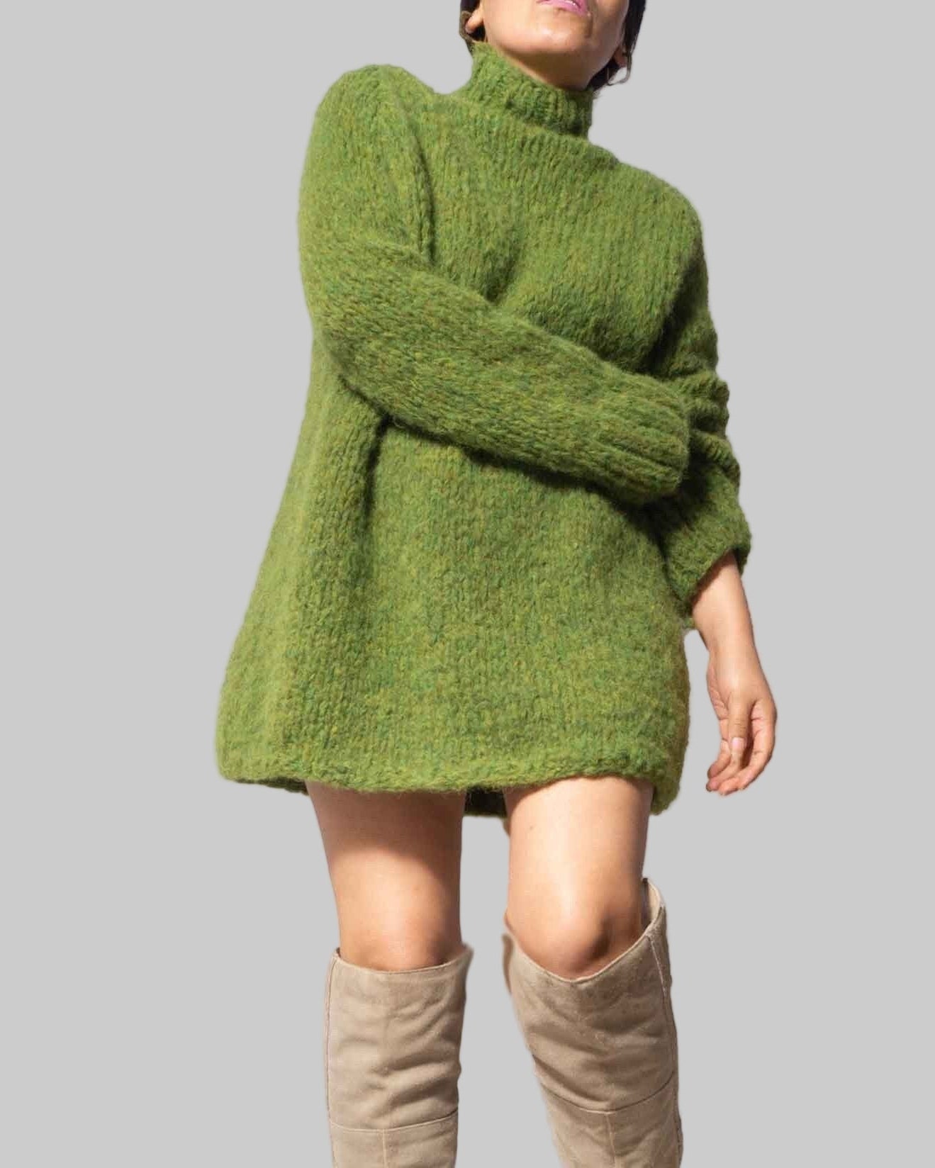 Handmade Alpaca Wool Oversized Sweater Dress | Sustainable Knitwear