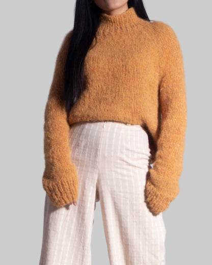Handmade Alpaca Turtleneck Sweater | Slouchy Knit Jumper