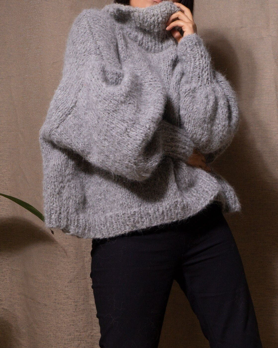 Oversized Knit Alpaca Turtleneck Sweater | Chunky Jumper