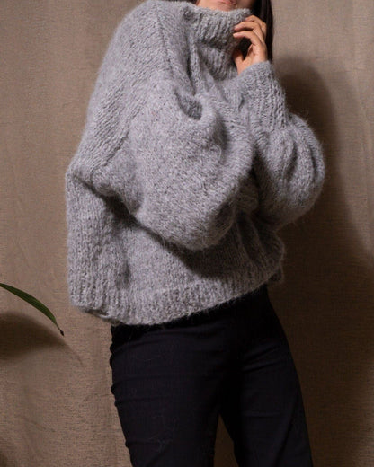 Oversized Knit Alpaca Turtleneck Sweater | Chunky Jumper