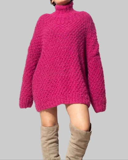 Plus Size Alpaca Turtleneck Sweater | Chunky Knit Pullover