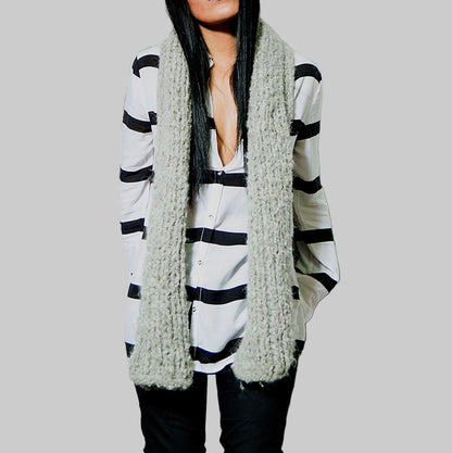 Hand Knit Alpaca Infinity Scarf | Chunky Oversized Knit