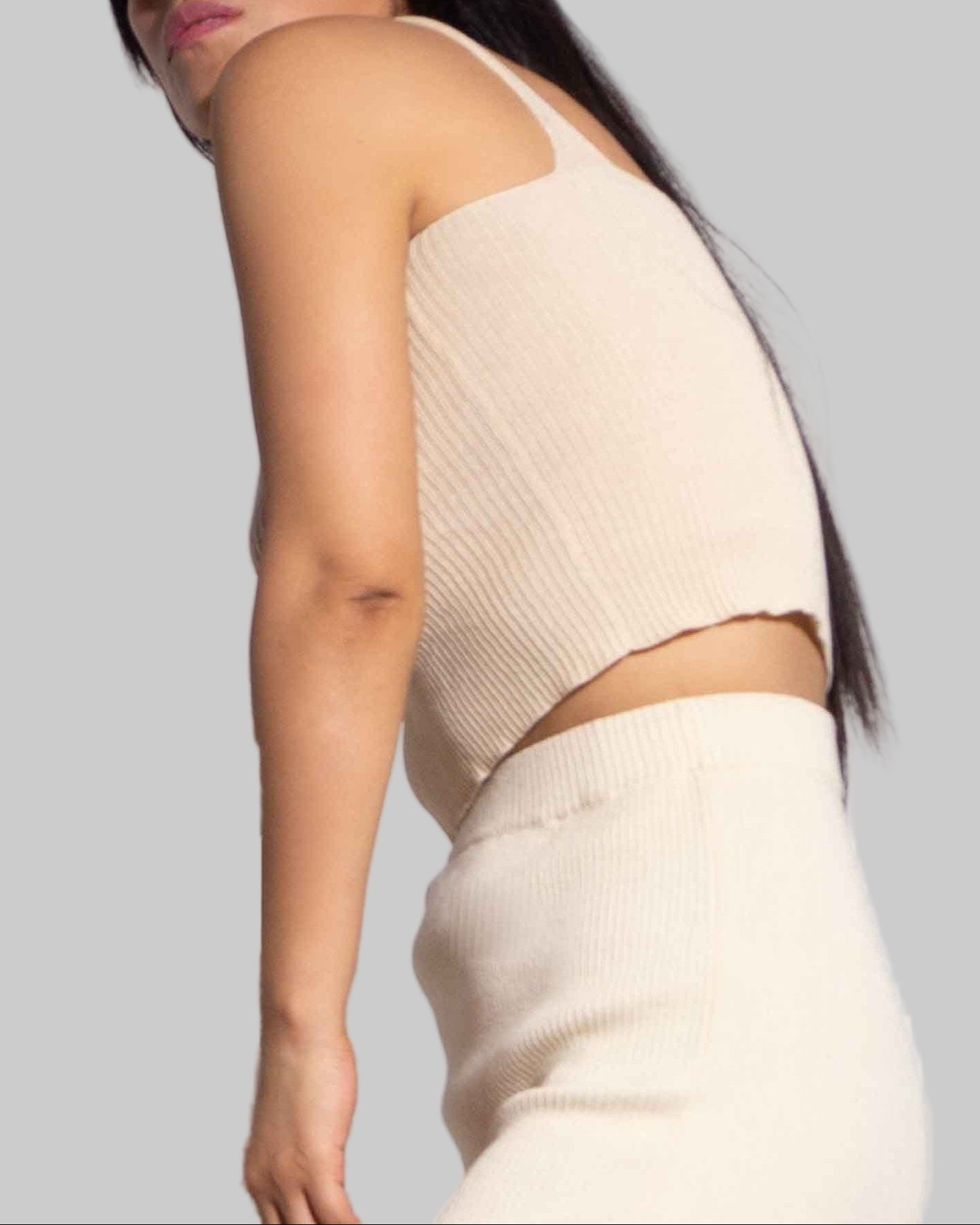 Organic Cotton Knit Top and Skirt Set | Sustainable Women's Clothing