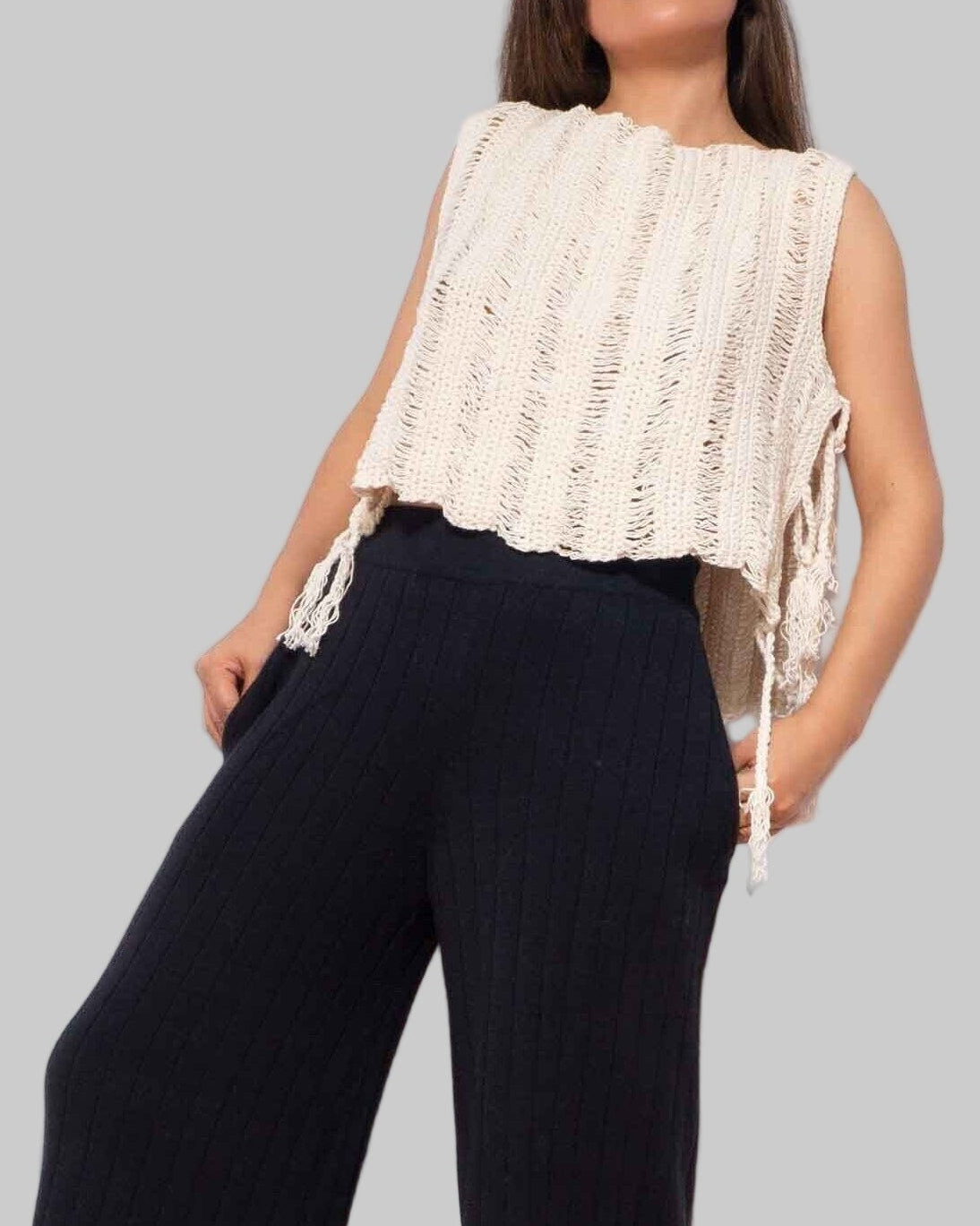 Crochet Boho Tank Top | Handmade Eco Cotton Top