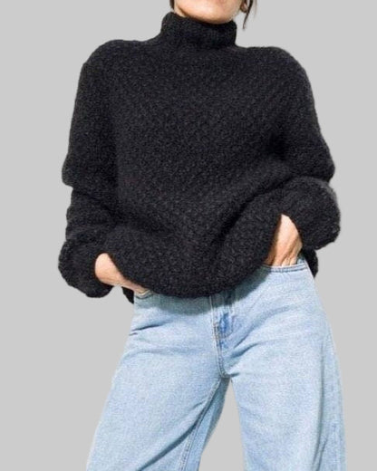 Hand Knit Alpaca Wool Sweater | Chunky Slouchy Pullover