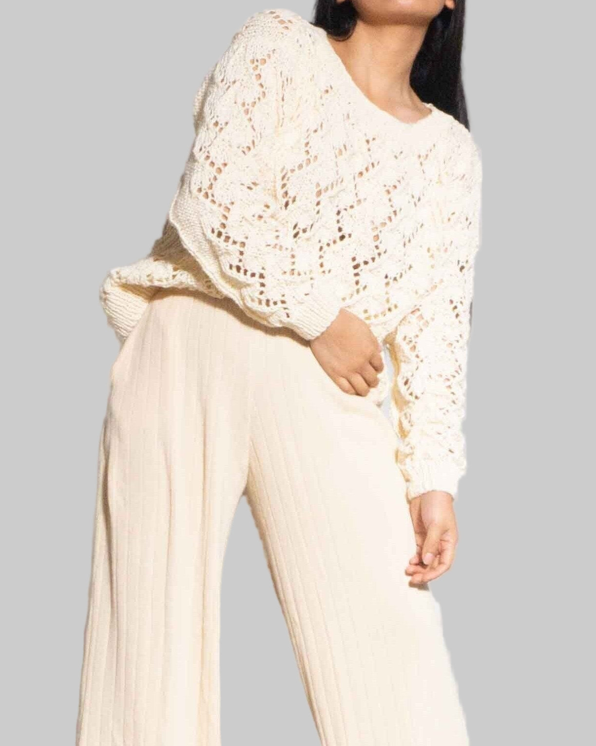 Handmade Alpaca Knit Sweater | Crop Pullover, Ethical Peruvian Wool