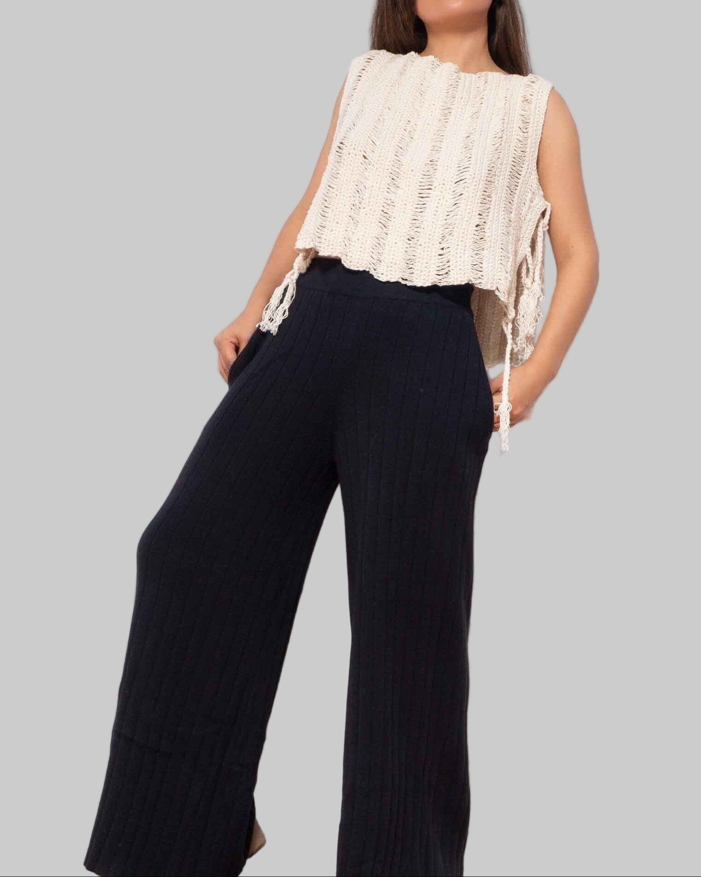 Organic Cotton Palazzo Pants | High Waisted Wide Leg, Eco-Friendly