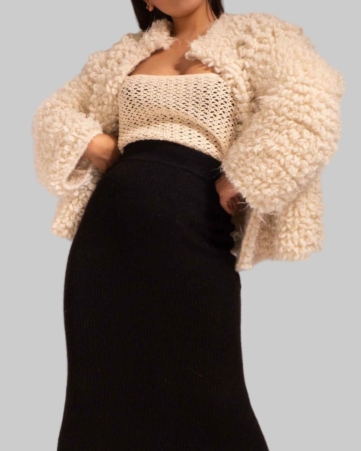 Knit Alpaca Wool Coat | Long Cardigan, Warm Winter Outerwear