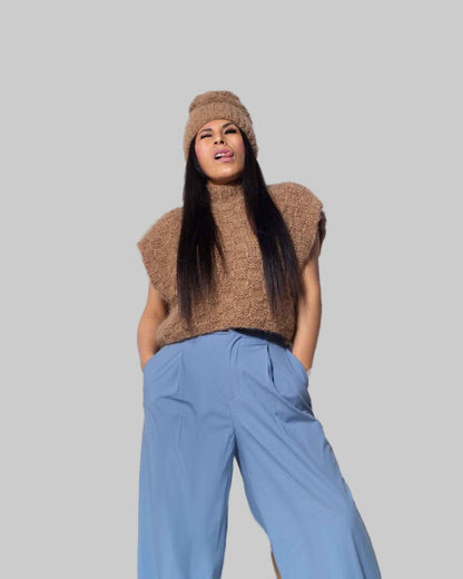 Handmade Alpaca Knit Vest and Hat | SONQO Wool Set