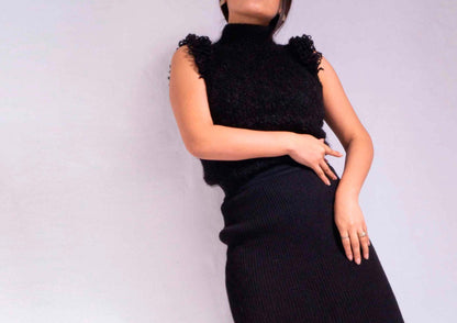 Handmade Alpaca Knit Sweater Vest | Women's Sleeveless Top