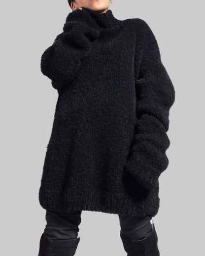 Oversized Knit Alpaca Sweater Dress | Plus Size Winter Sweater