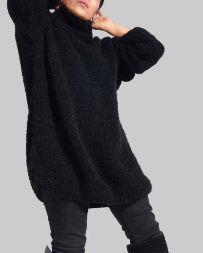Oversized Knit Alpaca Sweater Dress | Plus Size Winter Sweater