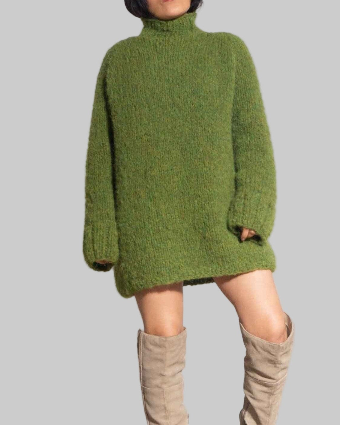 Handmade Alpaca Wool Oversized Sweater Dress | Sustainable Knitwear