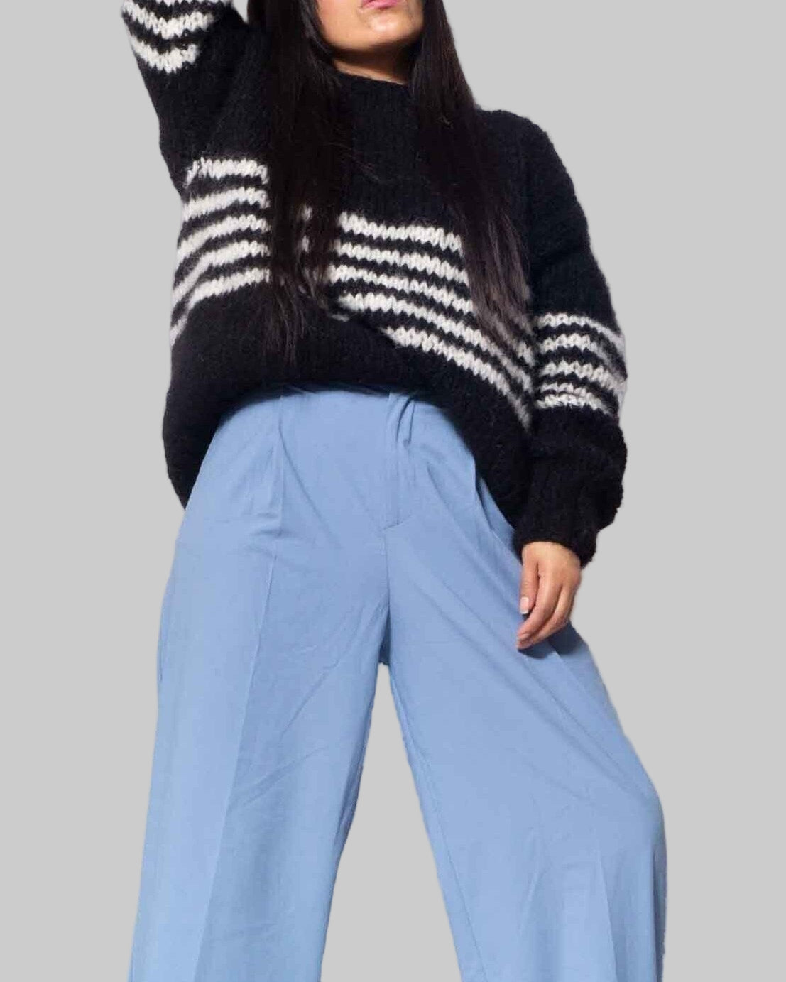 Handmade Chunky Knit Alpaca Sweater | Cropped Pullover