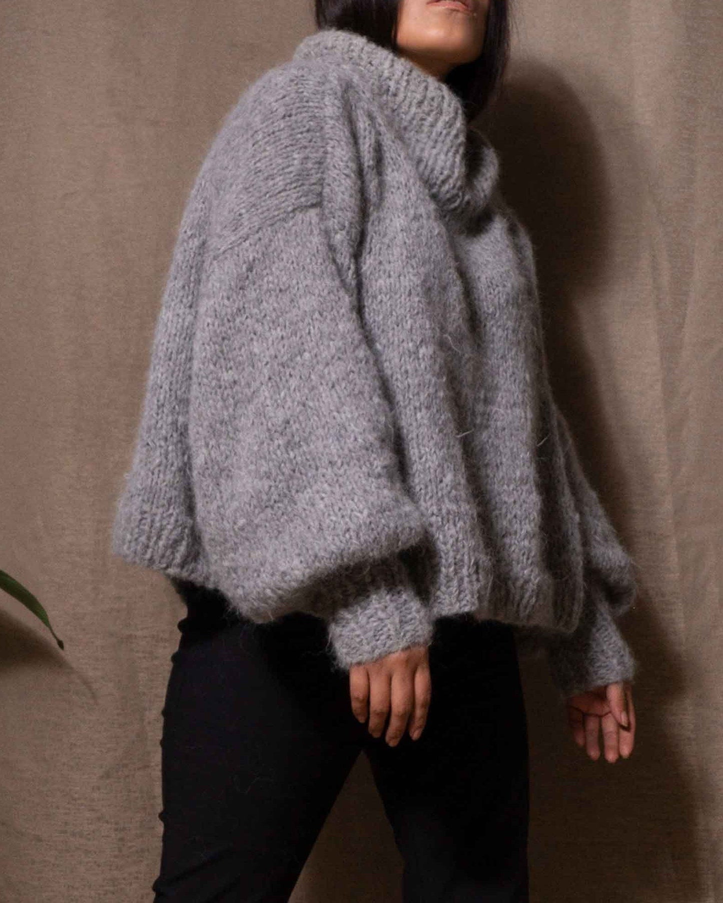 Oversized Knit Alpaca Turtleneck Sweater | Chunky Jumper