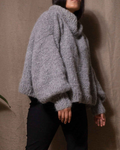 Oversized Knit Alpaca Turtleneck Sweater | Chunky Jumper