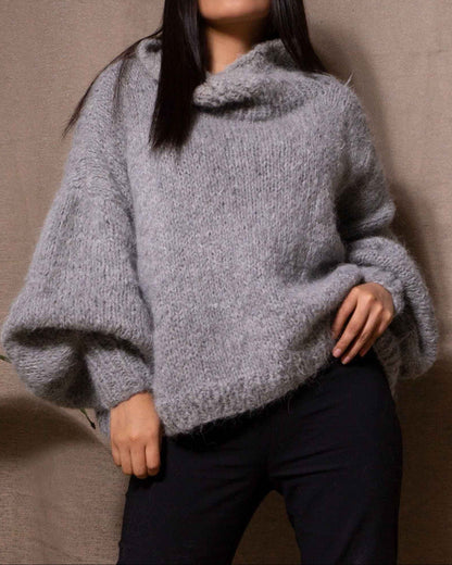 Oversized Knit Alpaca Turtleneck Sweater | Chunky Jumper