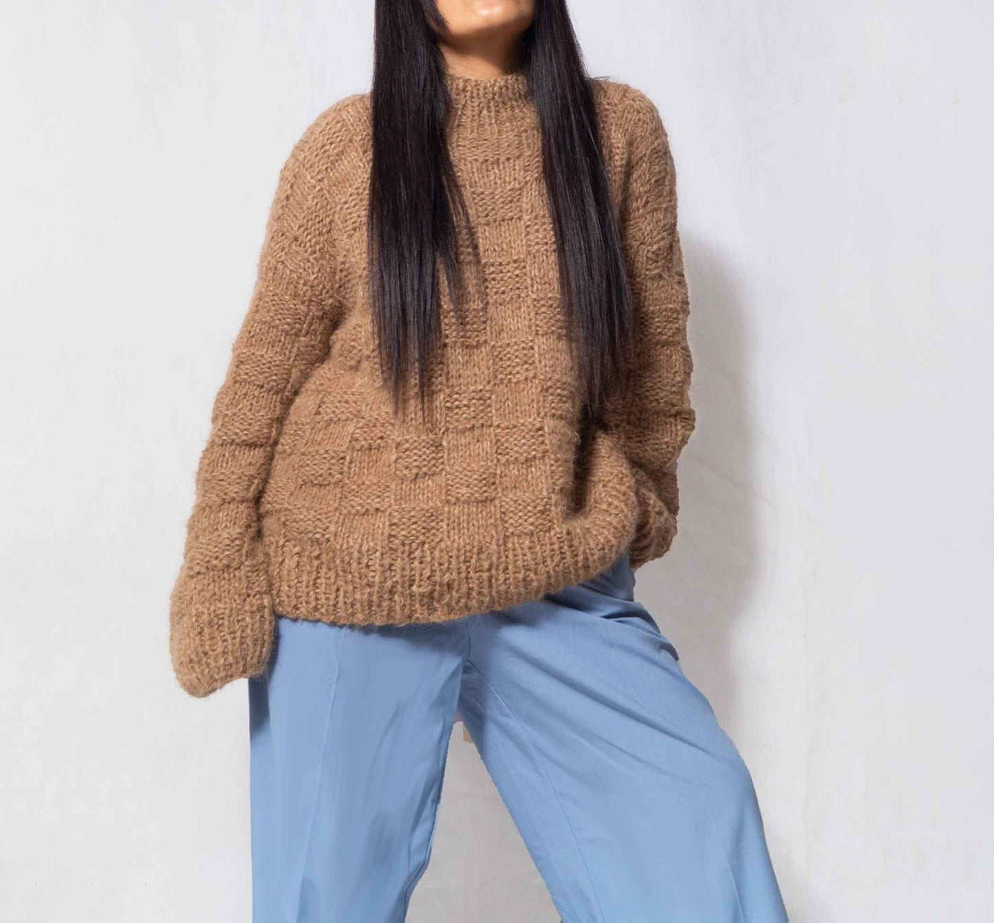 Handmade Chunky Alpaca Knit Sweater | Scandinavian Style