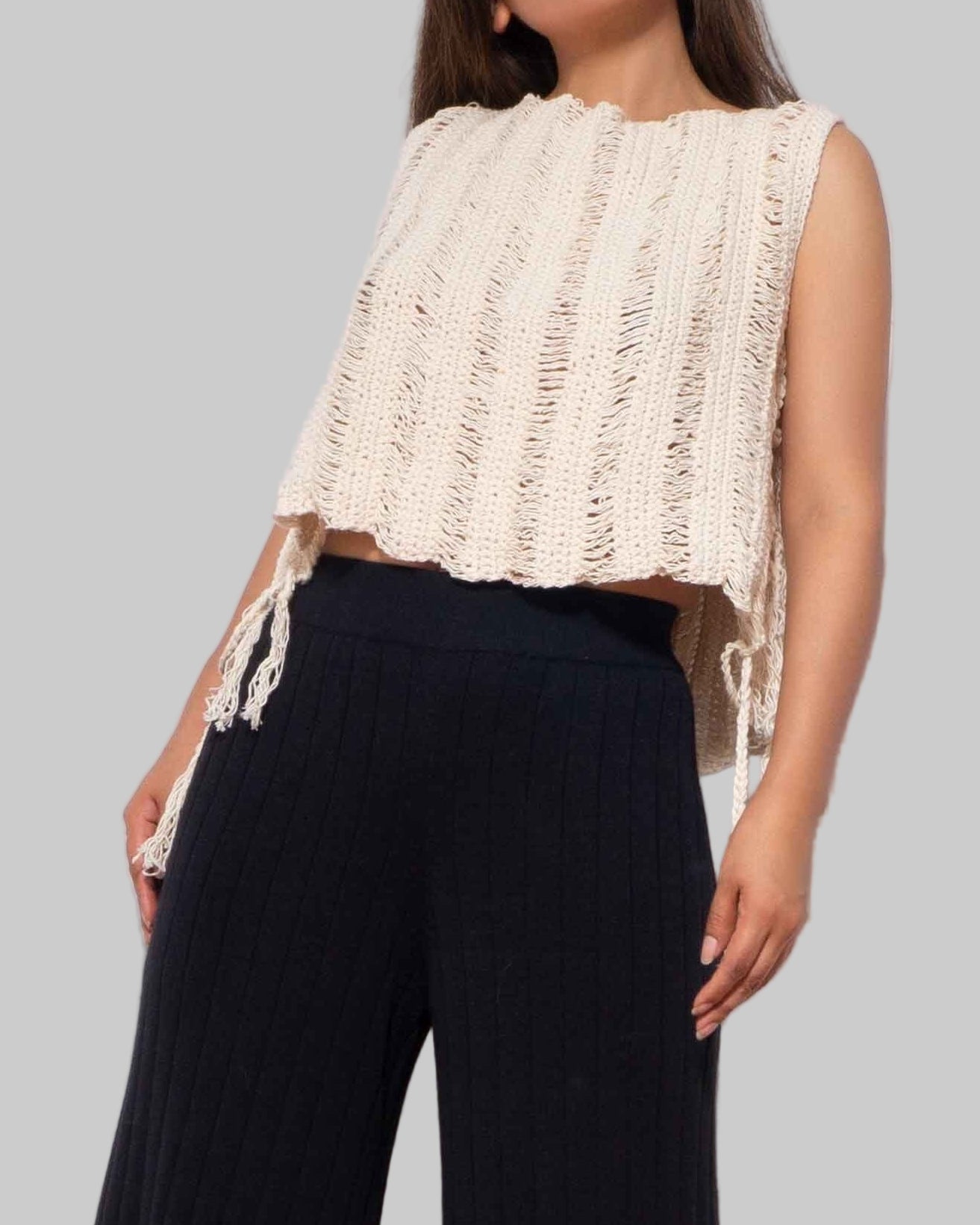 Crochet Boho Tank Top | Handmade Eco Cotton Top