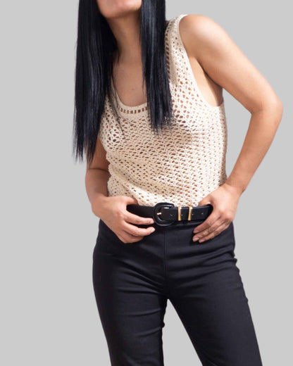 Crochet summer tan top womens/ Eco Cotton crochet Cocktail top/ handmade crochet top/ by SONQO