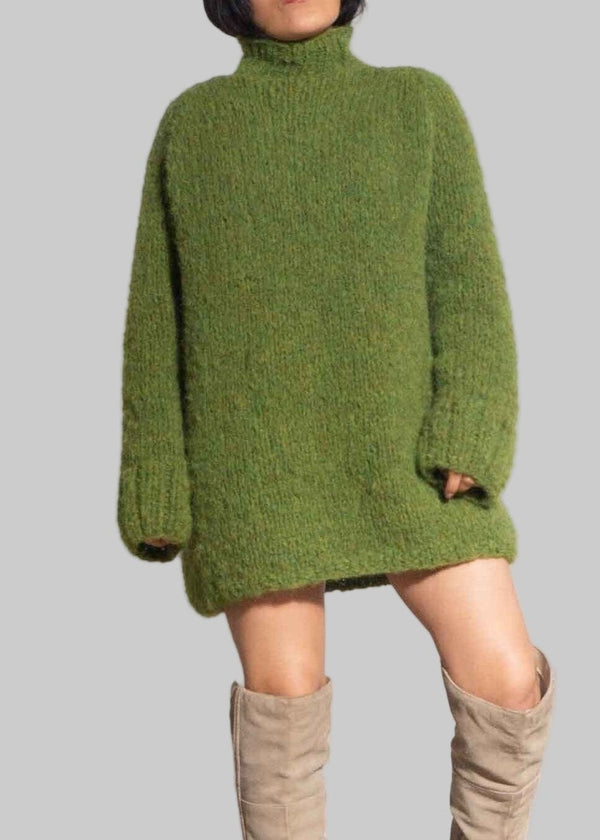 Chunky Alpaca Knit Sweater Dress | Oversized Winter Knitwear