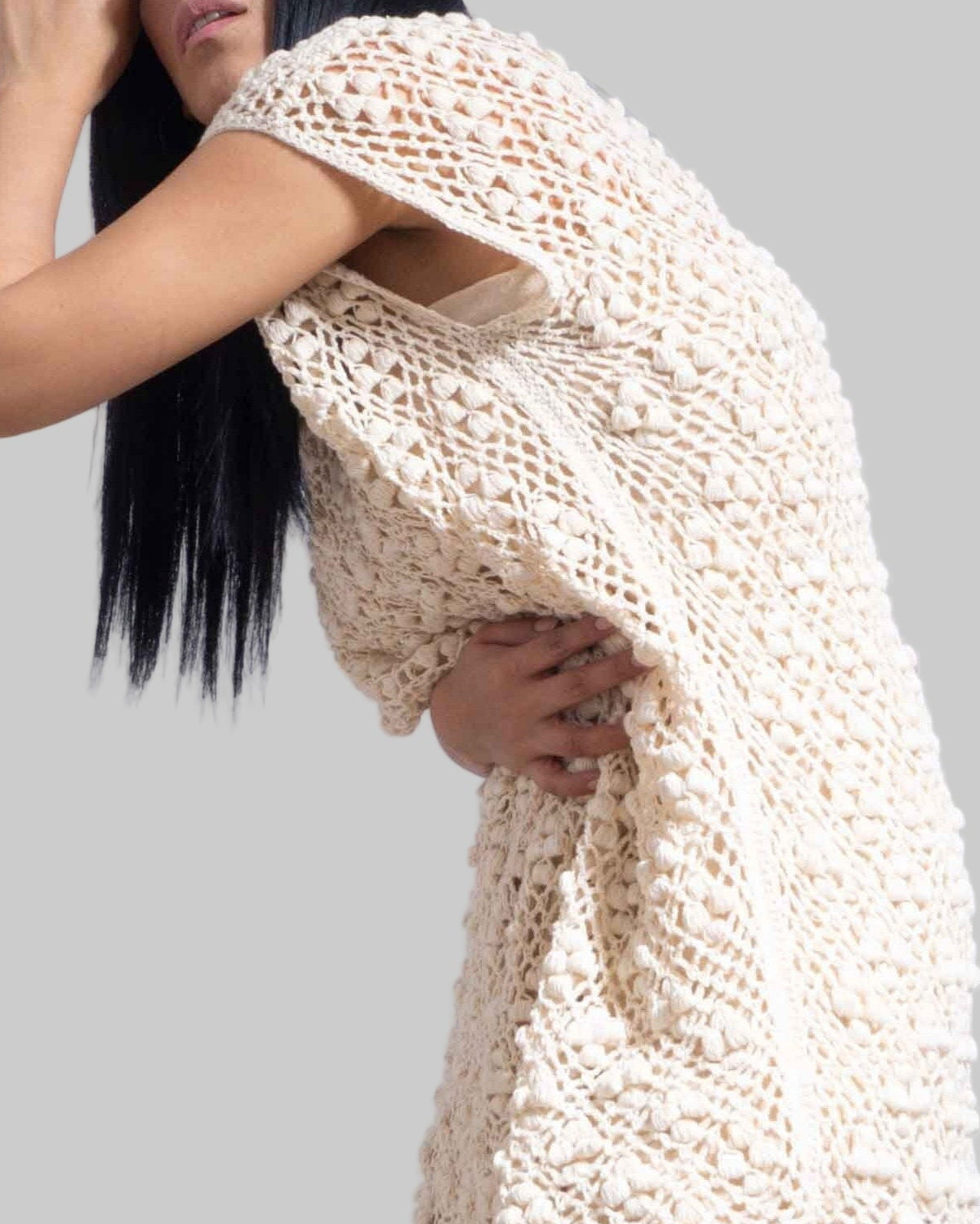 Floral Crochet Midi Dress | Organic Cotton Tank Dress