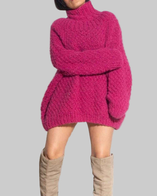 Plus Size Alpaca Turtleneck Sweater | Chunky Knit Pullover