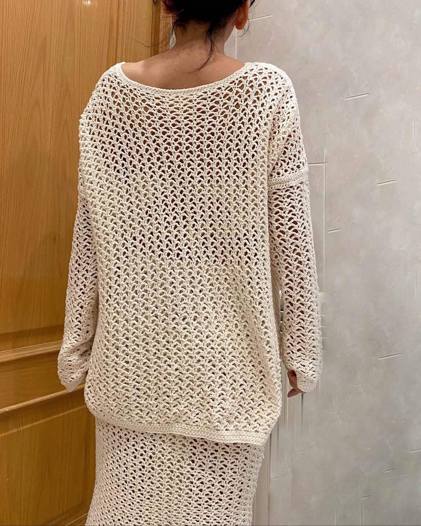 Handmade Alpaca Knit Sweater Dress | Slouchy Oversized Fit