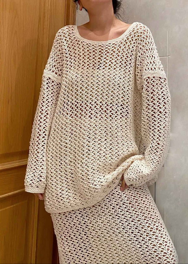 Handmade Alpaca Knit Sweater Dress | Slouchy Oversized Fit