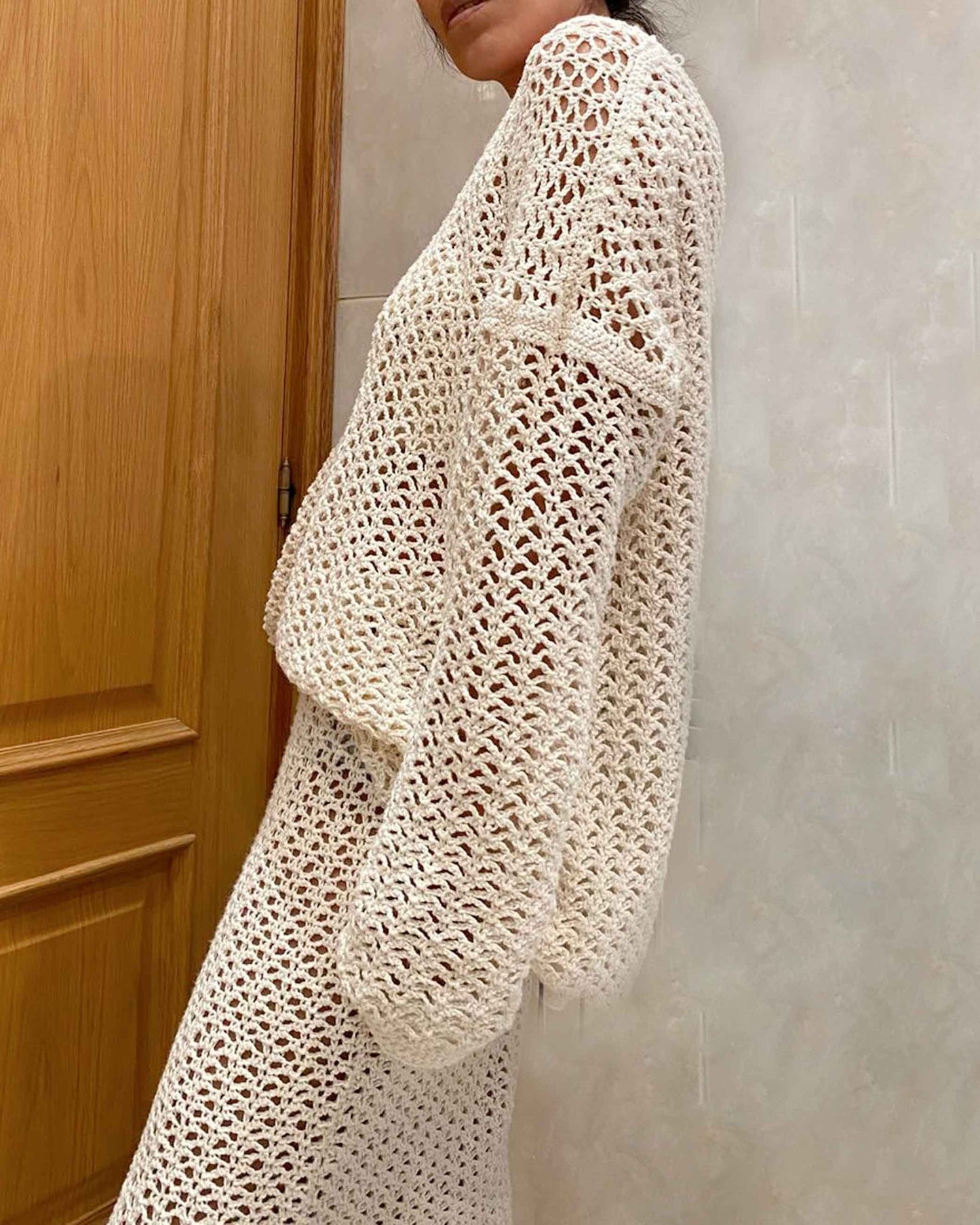 Handmade Alpaca Knit Sweater Dress | Slouchy Oversized Fit