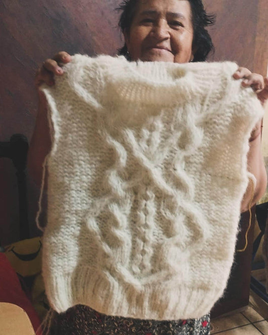 Handmade Alpaca Knit Sweater Vest | Women's Fall Winter Vest