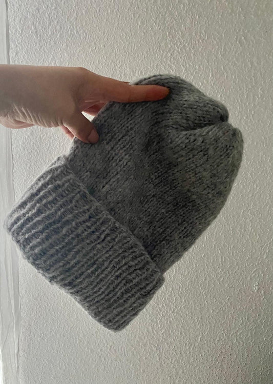 Handmade Slouchy Alpaca Knit Beanie | Winter Wool Hat