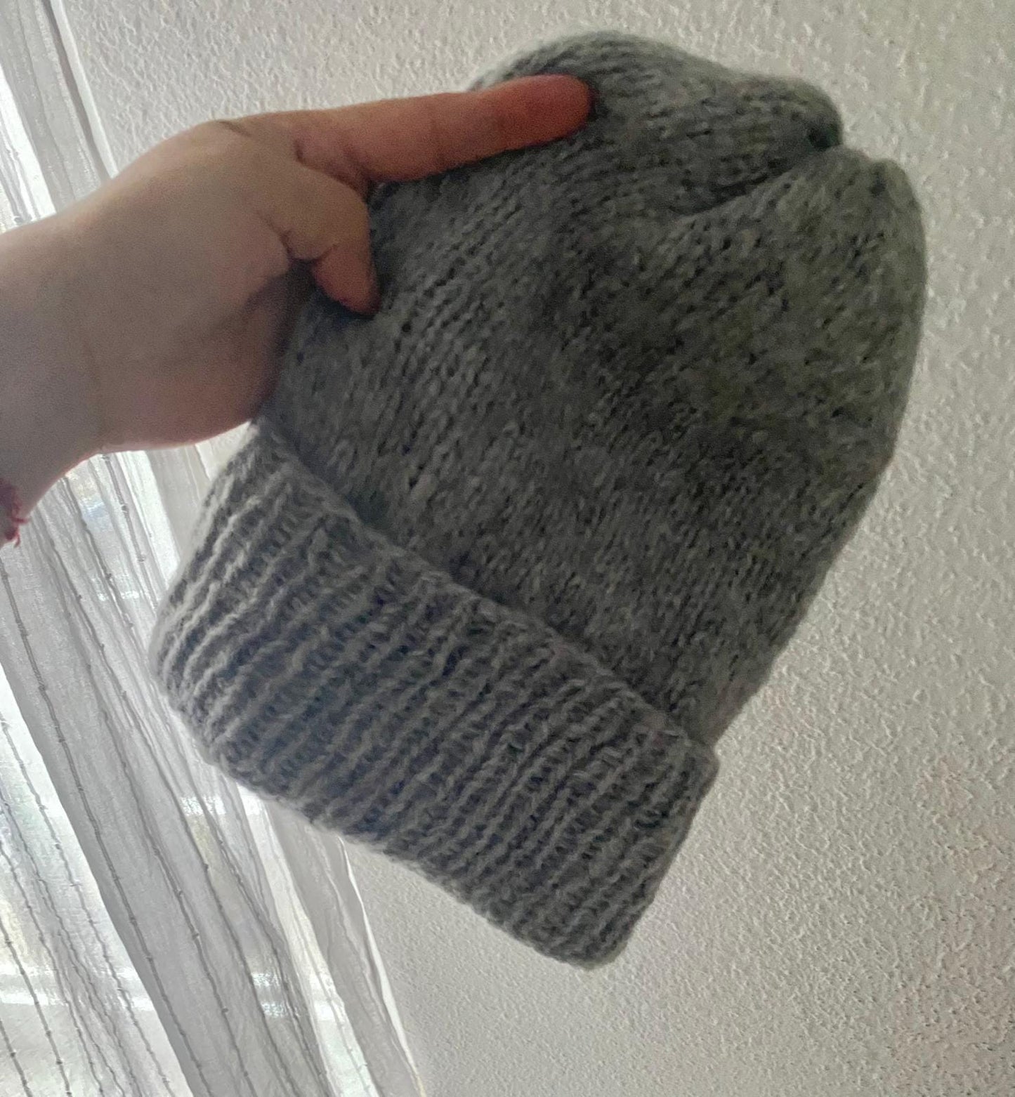 Handmade Slouchy Alpaca Knit Beanie | Winter Wool Hat