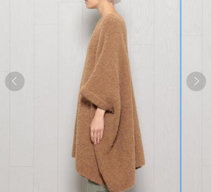 Oversized Alpaca Poncho Cape Sweater | Asymmetric Slouchy Knit
