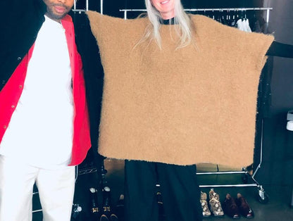 Oversized Alpaca Poncho Cape Sweater | Asymmetric Slouchy Knit