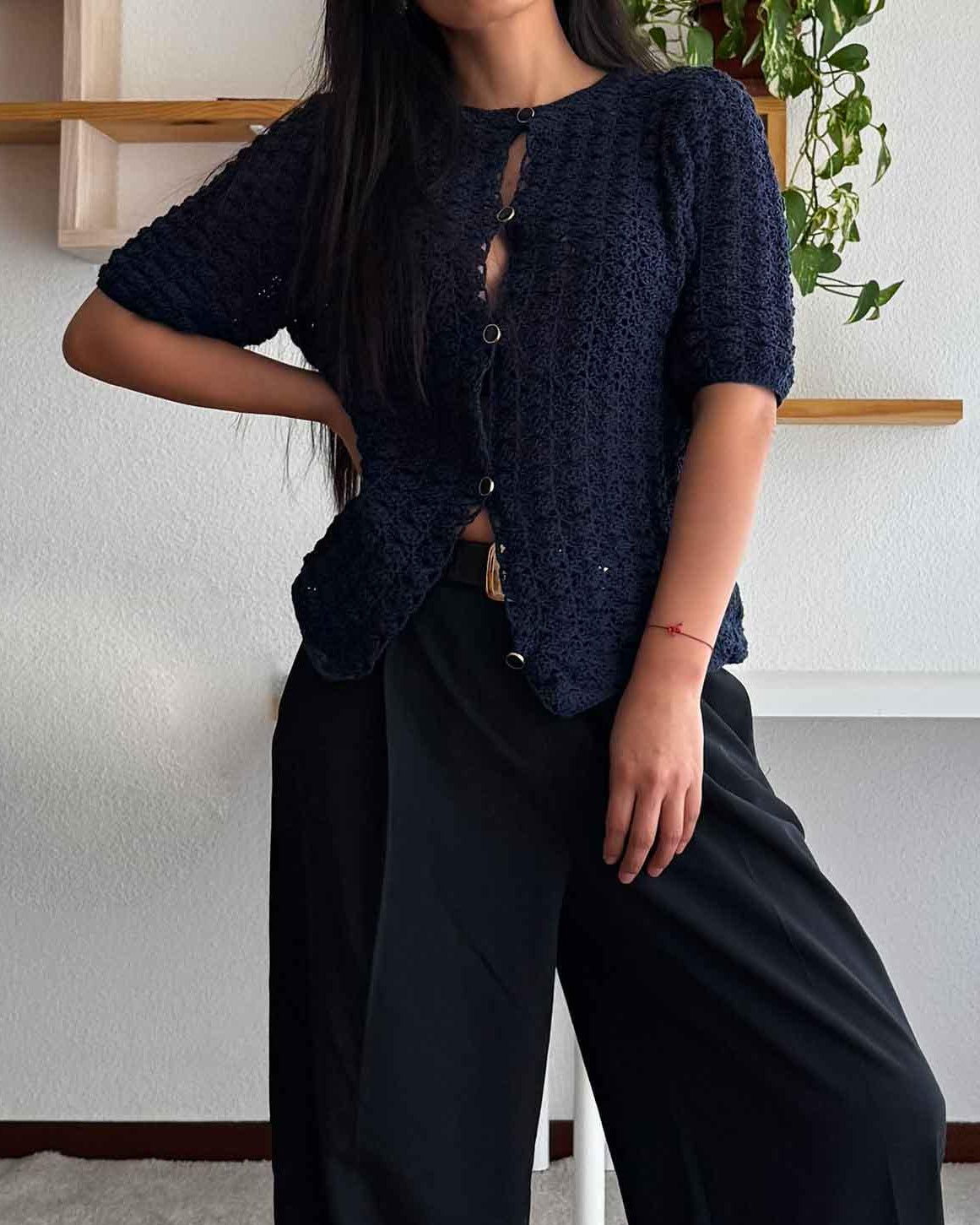 Handmade Alpaca Crochet cardi Top