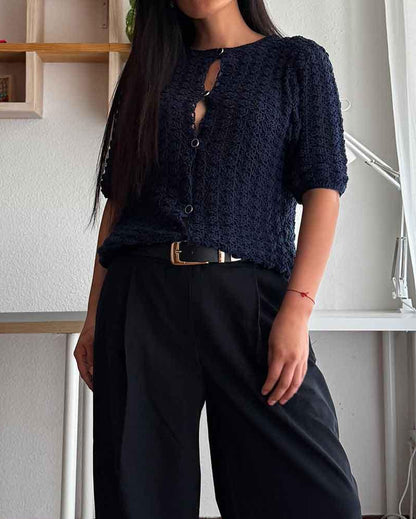 Handmade Alpaca Crochet cardi Top