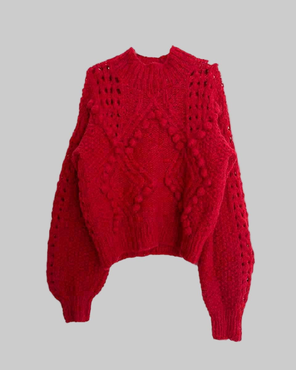 Chunky Cable Knit Alpaca Sweater | Oversized Winter Knitwear