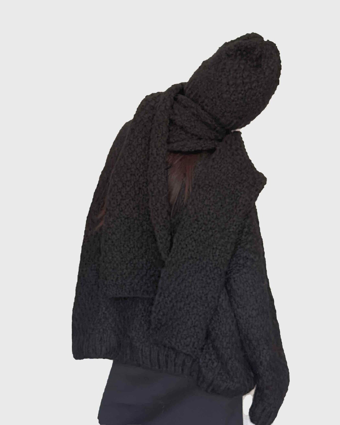 Handmade Alpaca Chunky Knit Scarf and Hat Set, Peru