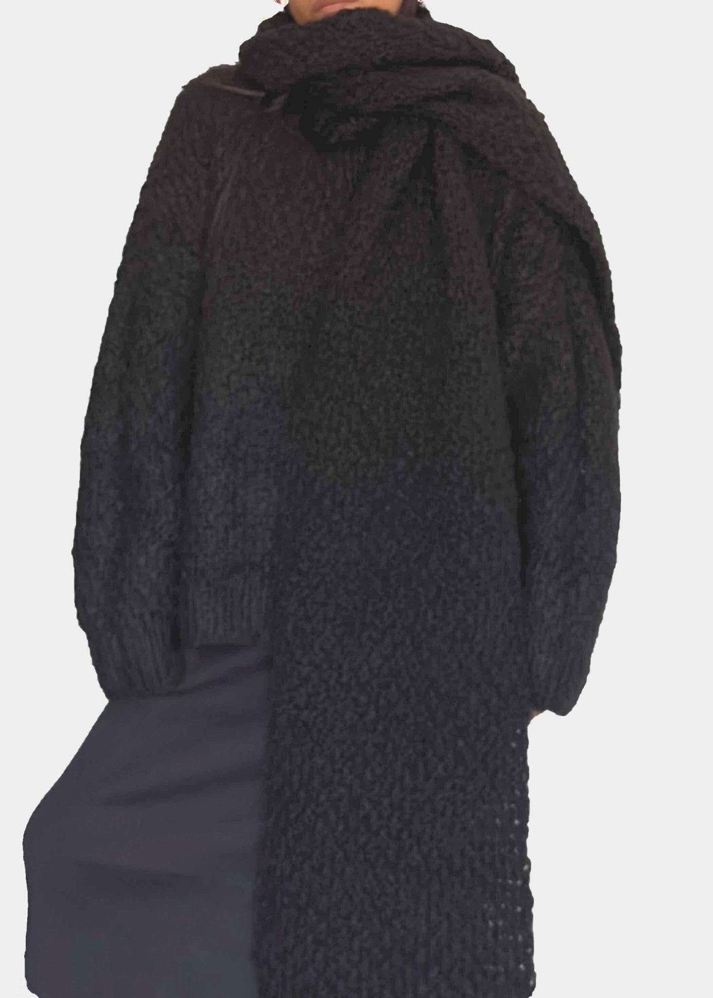 Handmade Alpaca Chunky Knit Scarf and Hat Set, Peru