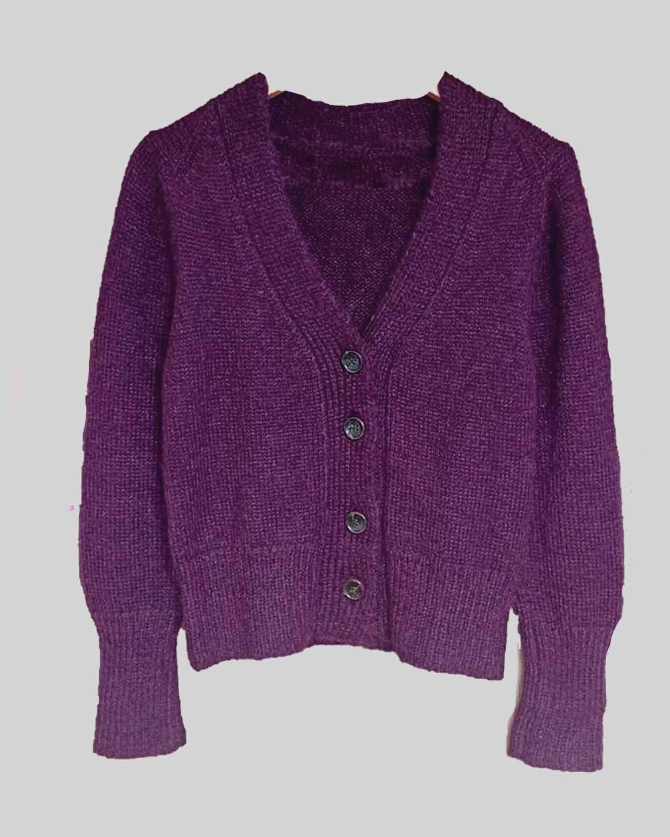 Hand Knit Alpaca Cardigan | Short Sleeve Sweater Pullovers, Wrap Style