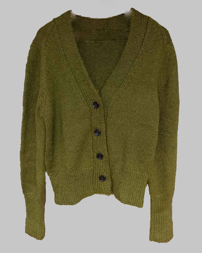 Hand Knit Alpaca Cardigan | Short Sleeve Sweater Pullovers, Wrap Style, sustainable Clothing