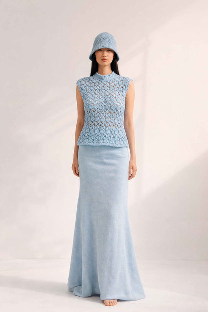 Handmade Crochet Pima Cotton Tank Top - Sustainable Women's Blouse