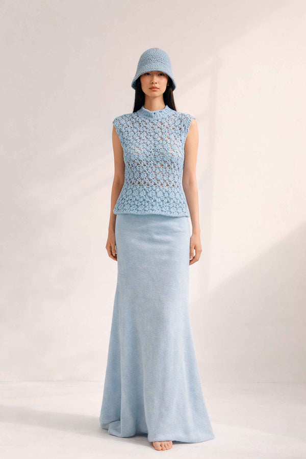 Handmade Crochet Pima Cotton Tank Top - Sustainable Women's Blouse