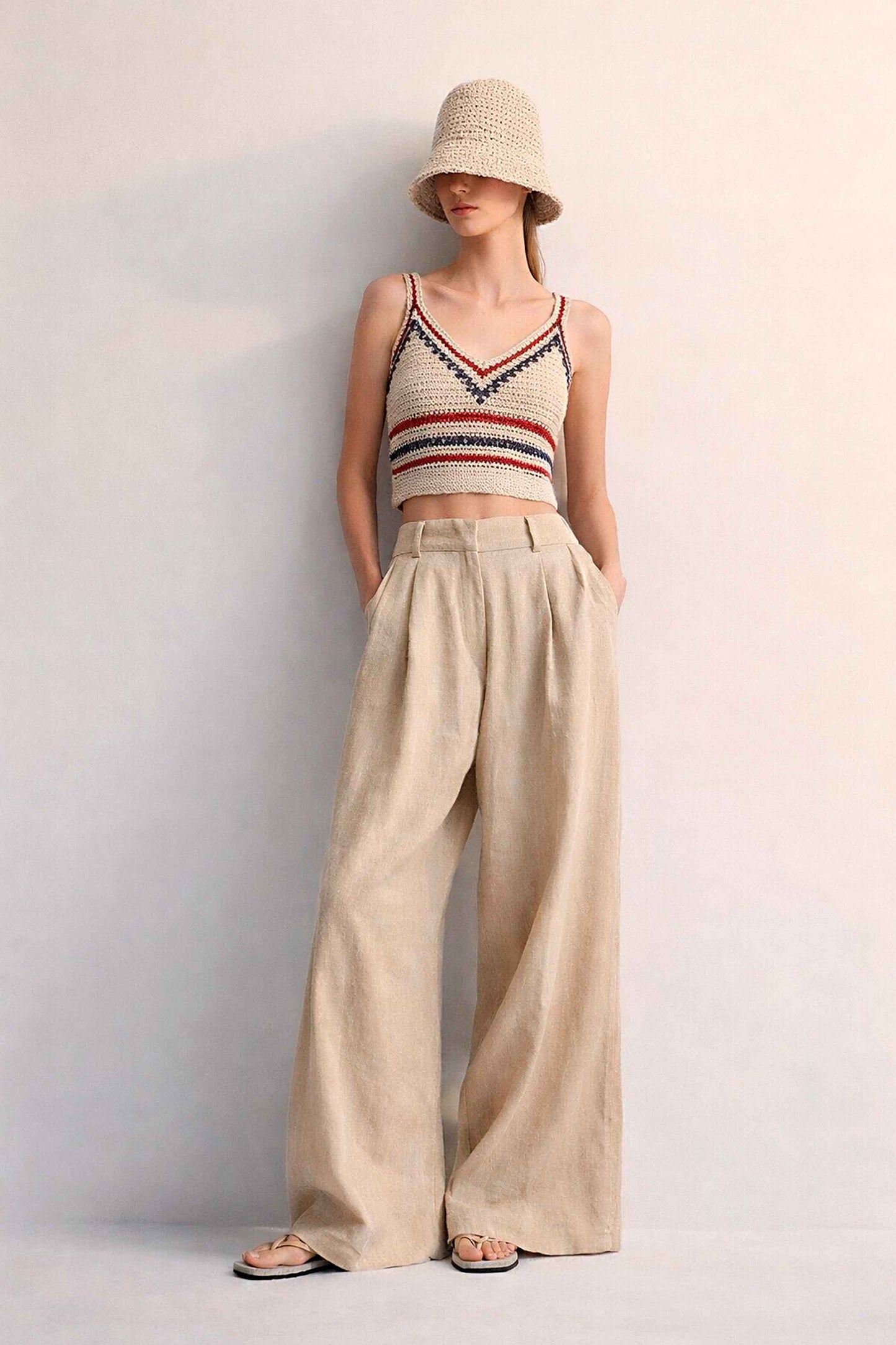 100% Natural Cotton Crochet Tank Top, Handmade Peruvian Eco-Friendly Summer Wear