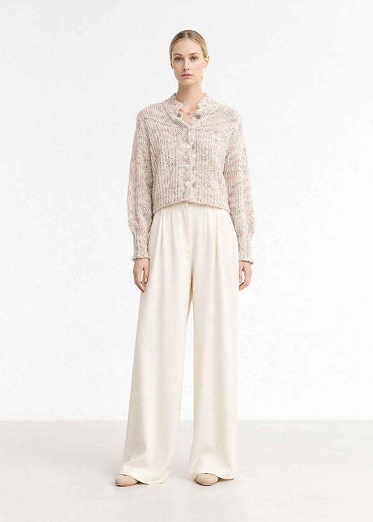 Hand Knit Alpaca Cropped Cardigan | Slouchy Women's Coat