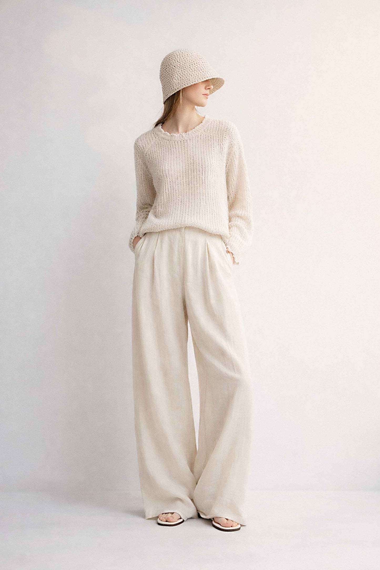 Alpaca Wool spring summer Sweater Top| Slouchy Knit Jumper Pullover top by SONQO